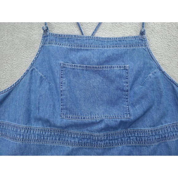 Robbie Bee Woman Denim Midi Dress Sleeveless Blue Aztec Sz 18W - Picture 4 of 11